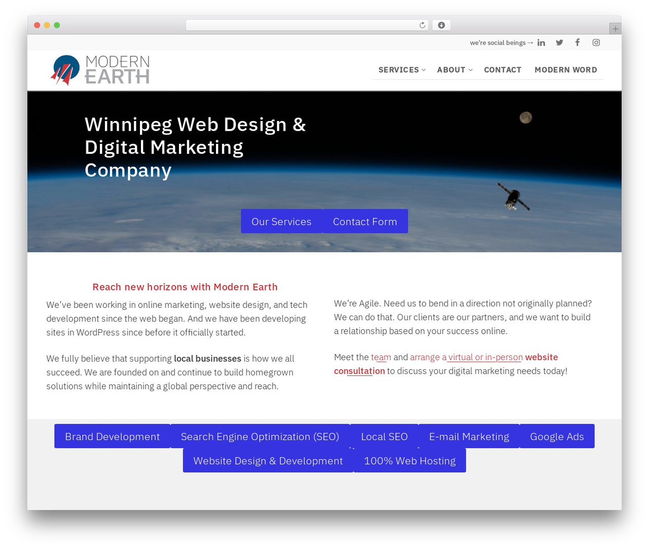 Customify Child: New Modern Earth theme WordPress - modernearth.net