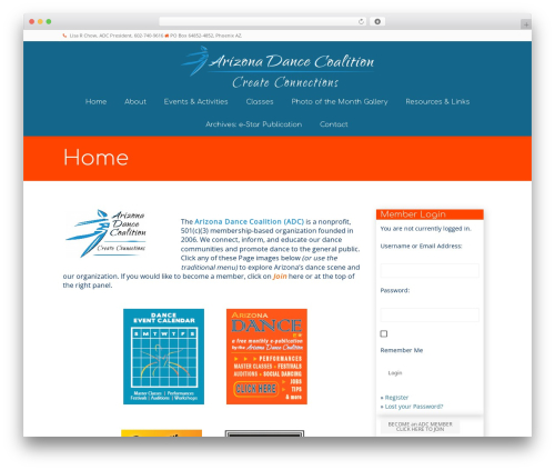 Lambada theme WordPress - azdancecoalition.org
