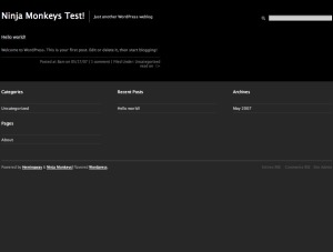NinjaMonkeys 2 WordPress theme design by Vaughn Dickson