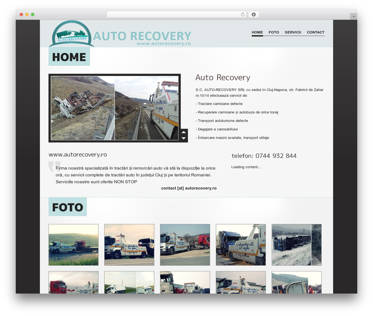 Scrollable Wordpress WordPress page theme - autorecovery.ro