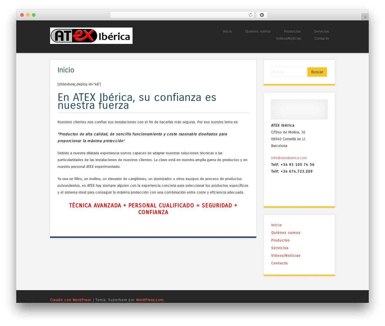 Superhero theme WordPress - atexiberica.com Superhero theme WordPress - atexiberica.com