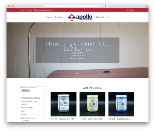 WordPress theme Divi - apollobeauty.com