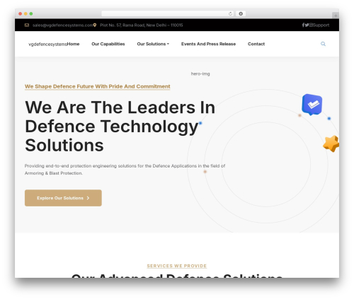 WordPress website theme Daltech - vgdefencesystems.com
