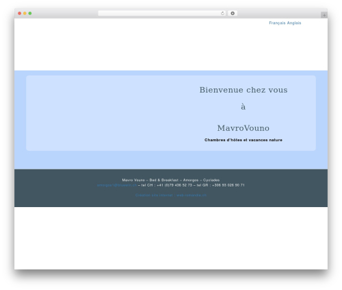 WP Bootstrap Starter WordPress theme - amorgos-vacances.ch