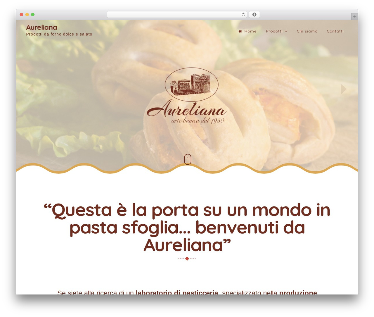 Elementare PRO top WordPress theme - aureliana-dolcesalato.com