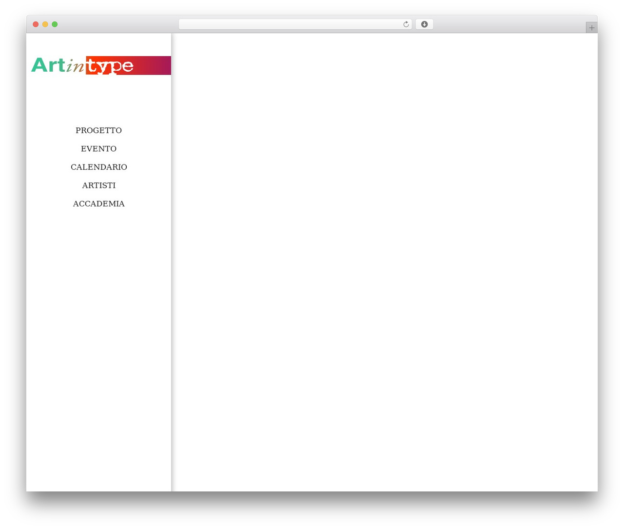 Example WP theme - artintype.it