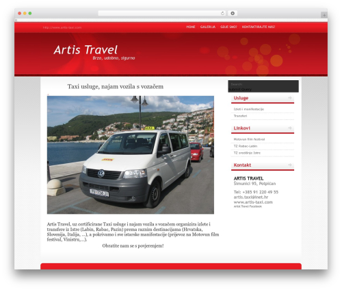redwhite WordPress theme - artis-taxi.com