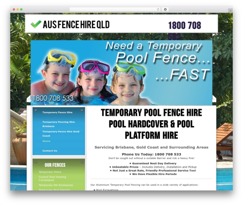 Website Essentials WordPress theme design - ausfencehire.com.au