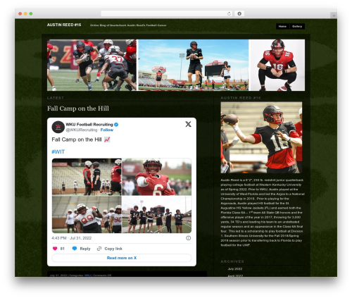WordPress theme Modularity Lite - austinreedfootball.com