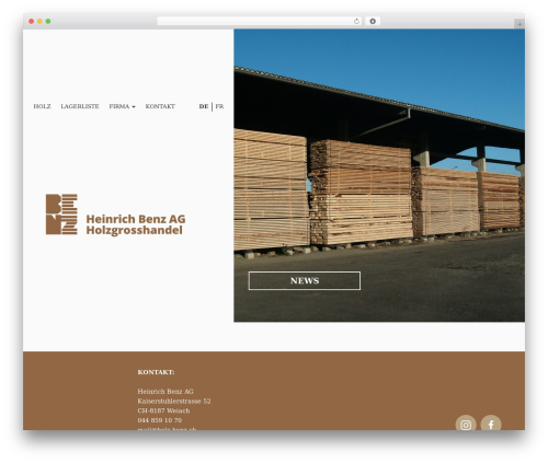 WordPress theme Nadlo Theme - holz-benz.ch