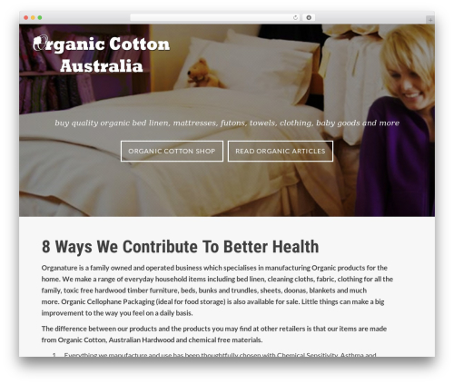 WordPress website theme Atomic - australianorganiccotton.net.au