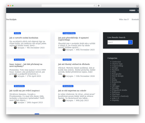Blocksy best WordPress theme - iam.kryspin.net