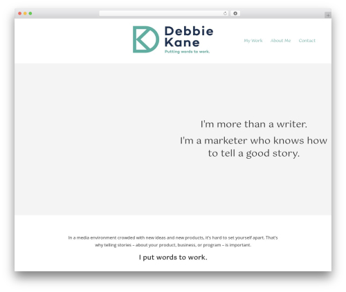 WordPress theme Custom Theme by Aurora Tech - debbiekanewriter.com