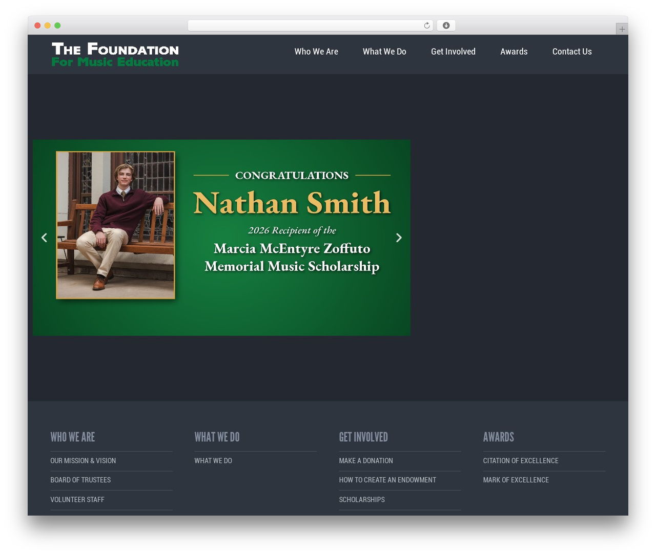 WordPress theme Kause - foundationformusiceducation.org
