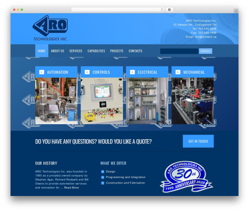 Arotech Theme WordPress theme design - arotech.ca