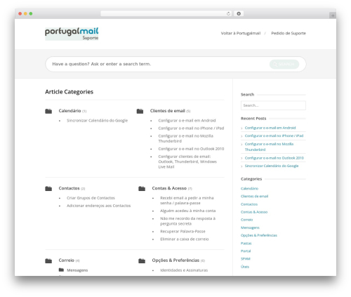 KnowHow WordPress theme design - ajuda.portugalmail.pt