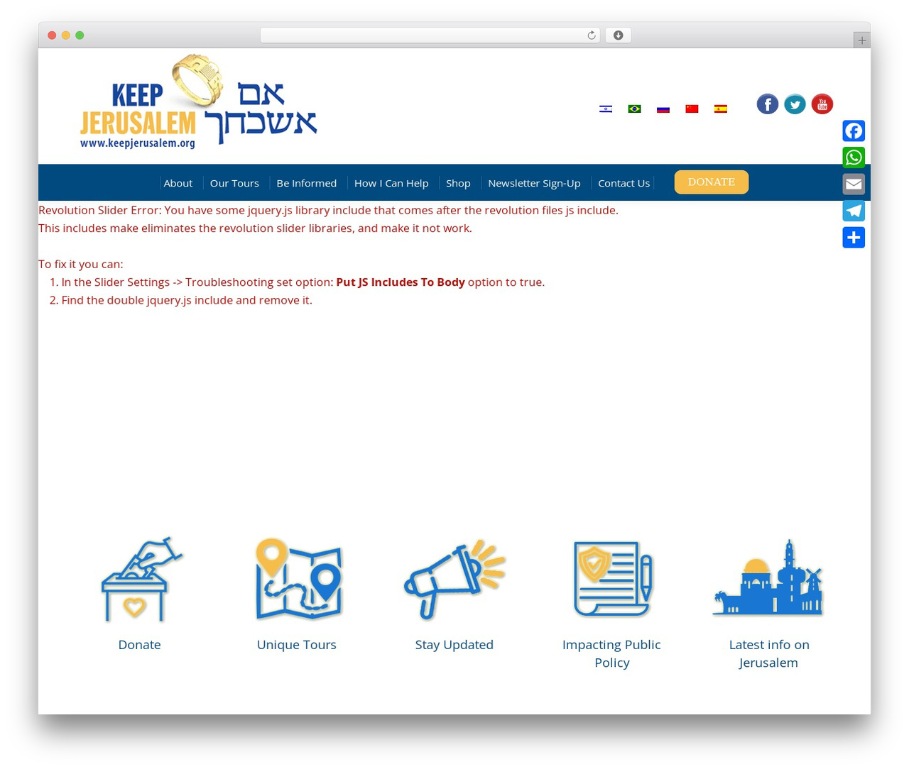 The7 theme WordPress - keepjerusalem.org