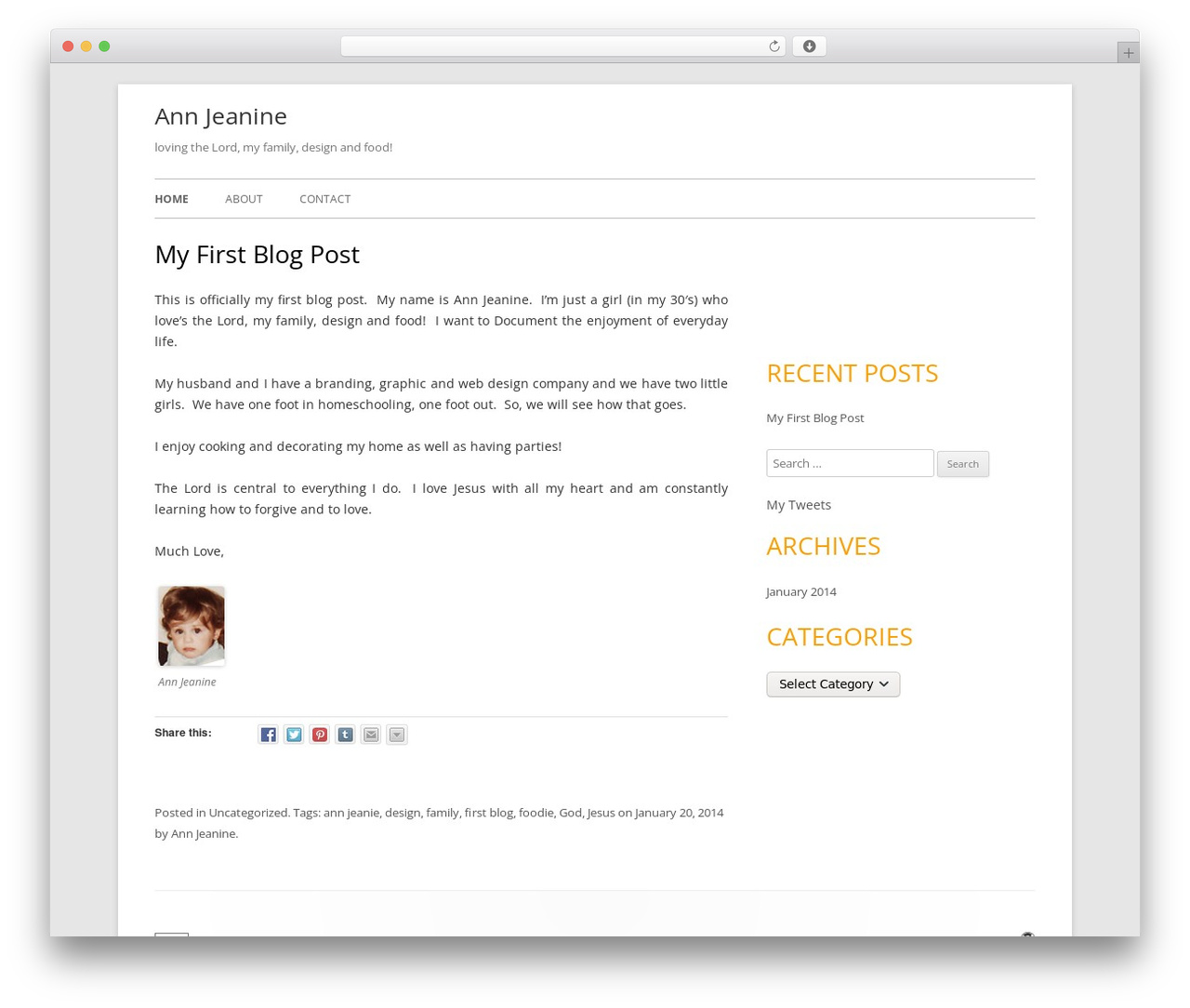 Tiny Forge food WordPress theme - annjeanine.com Tiny Forge food WordPress theme - annjeanine.com
