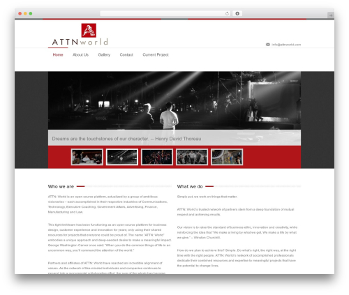 Unique WordPress theme design - attnworld.com