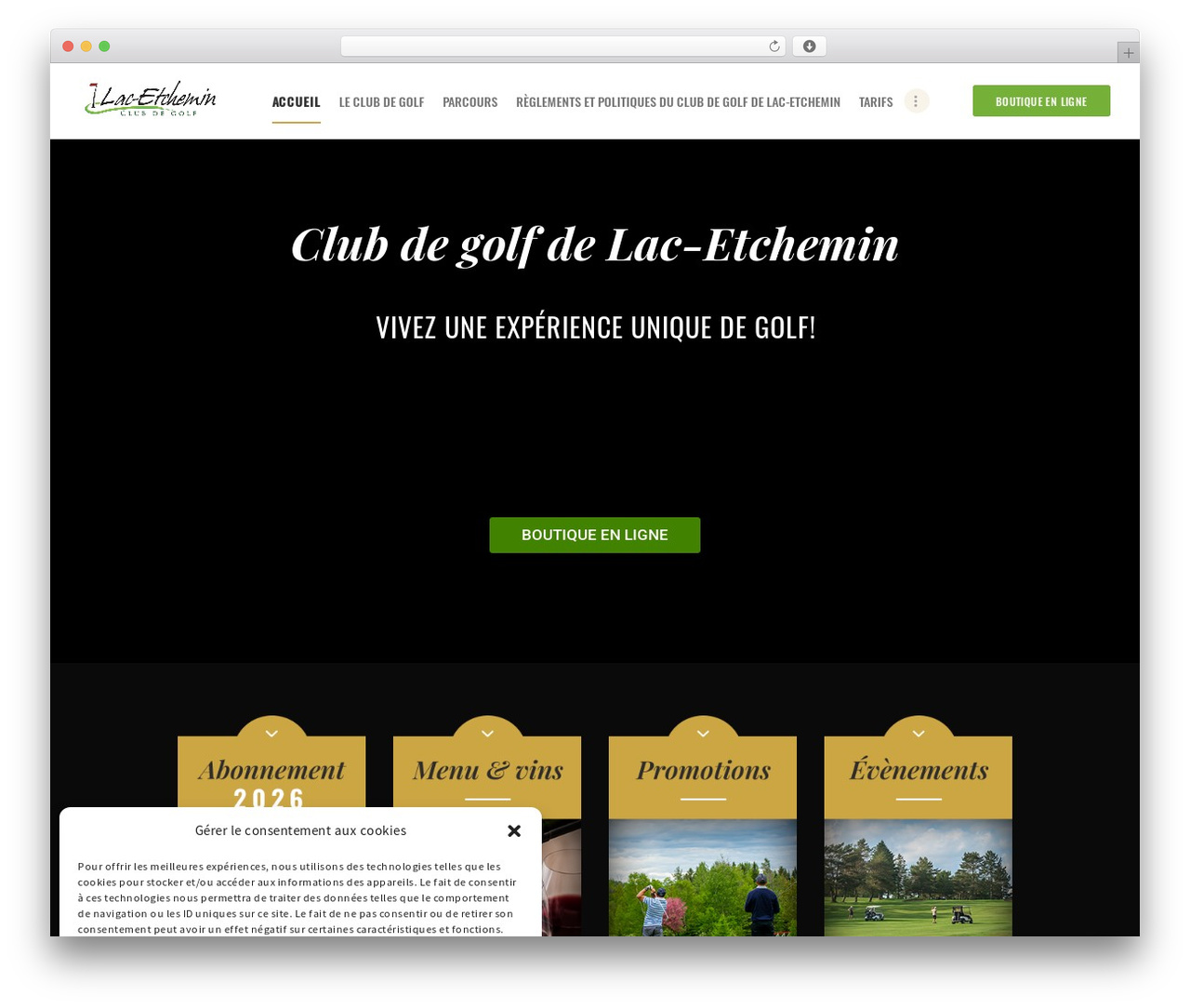 WordPress theme Triompher - golflacetchemin.com