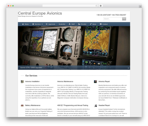 Classy WordPress theme - avionicshungary.eu