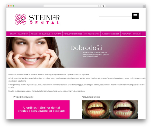 cms best WordPress theme - www.steiner-dental.hr