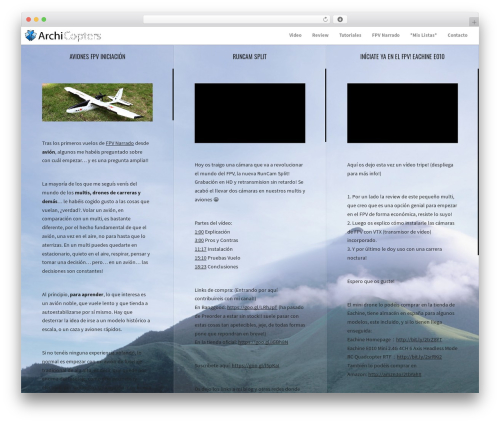 Horizontall WordPress theme - archicopters.com