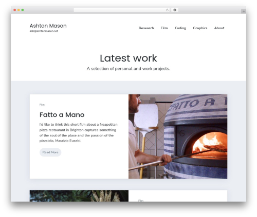 Meteor WordPress theme - ashtonmason.net