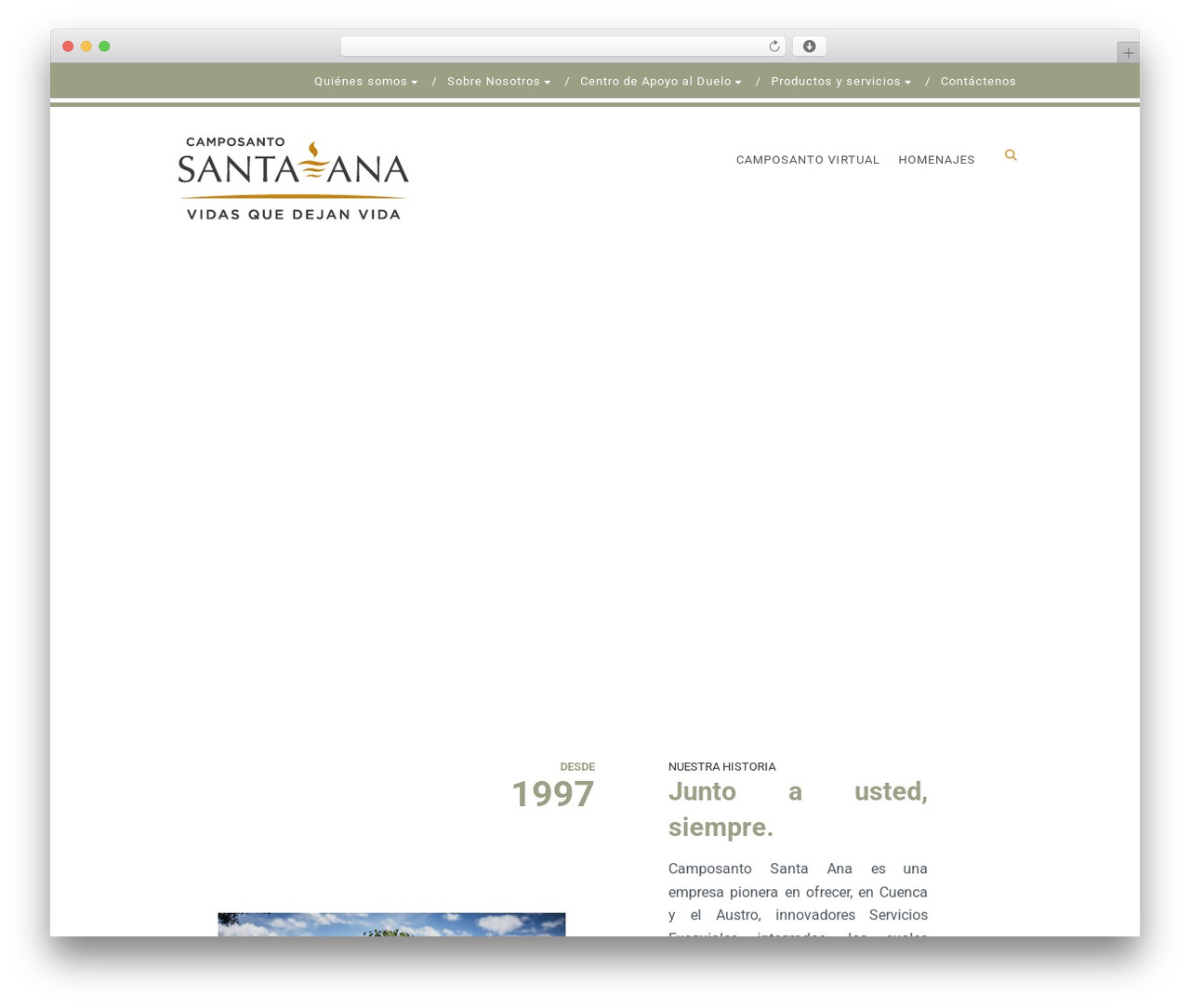 Obsequy WordPress theme - camposantosantaana.com