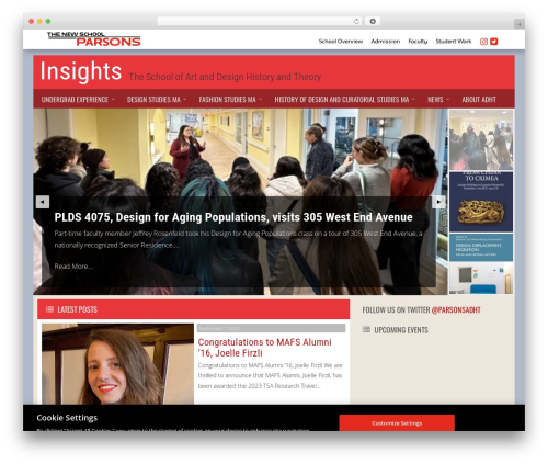 WordPress theme ADHT THEME - adht.parsons.edu