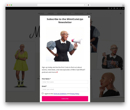 WordPress theme Hello Iris Theme - mimicutelips.com