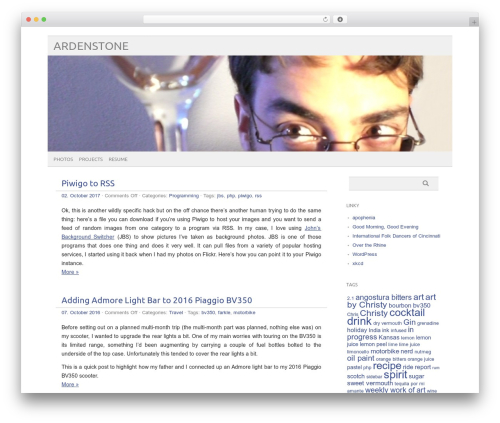 WordPress theme picolight - ardenstone.com