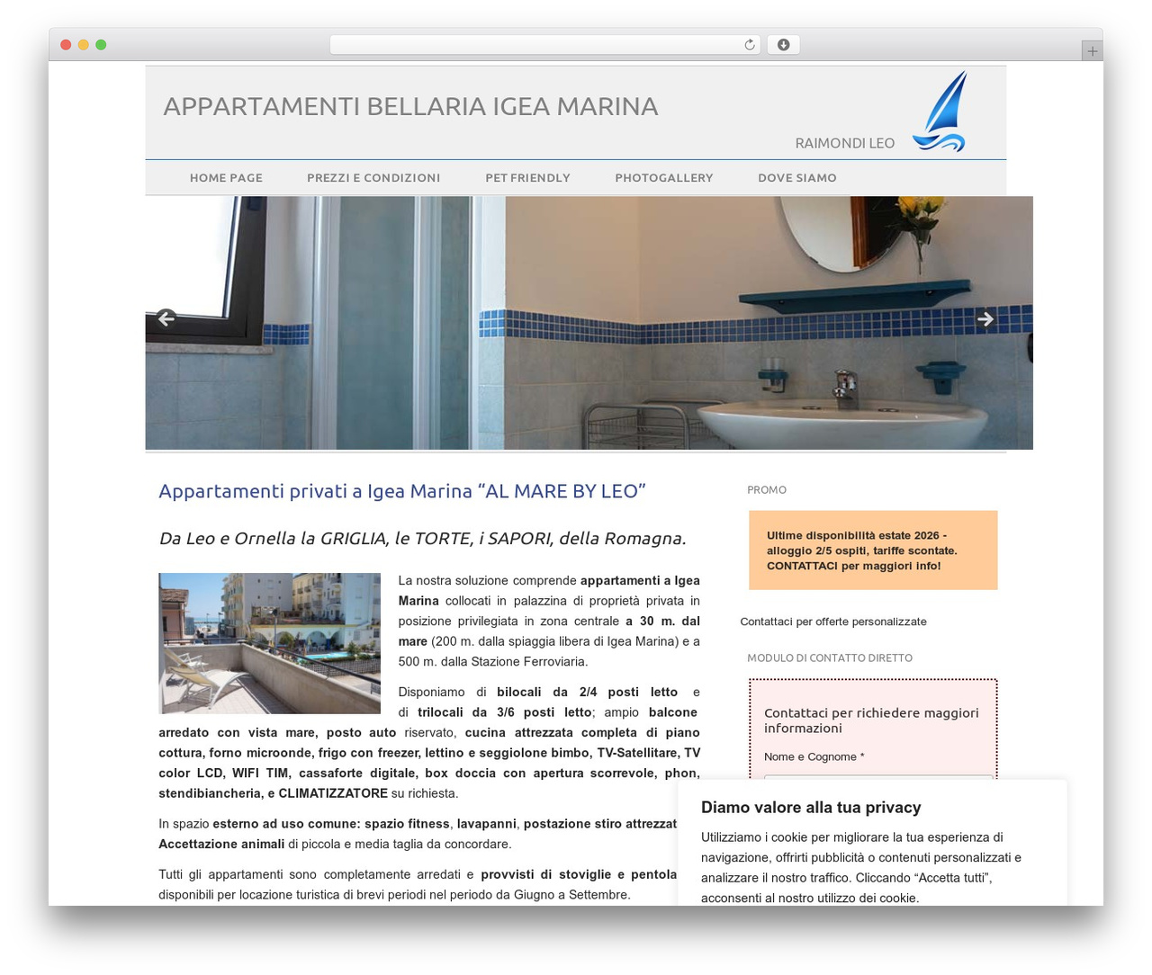 WordPress theme picolight - appartamentibellariaigeamarina.com