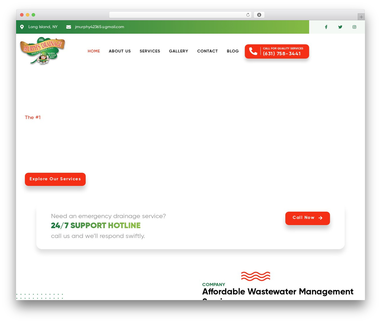 WP theme Hello Elementor - murphsdrainage.com