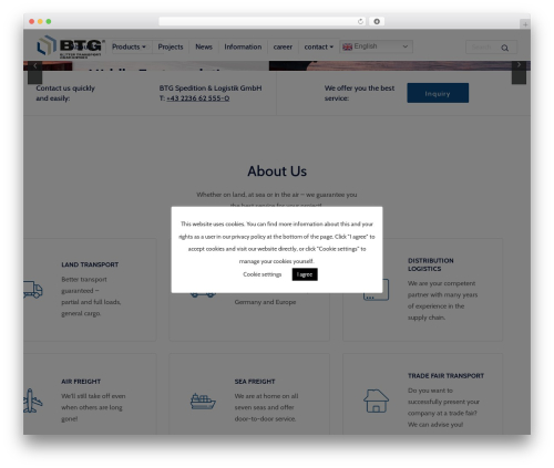 BTG Wordpress Theme WordPress theme - www.btg.at