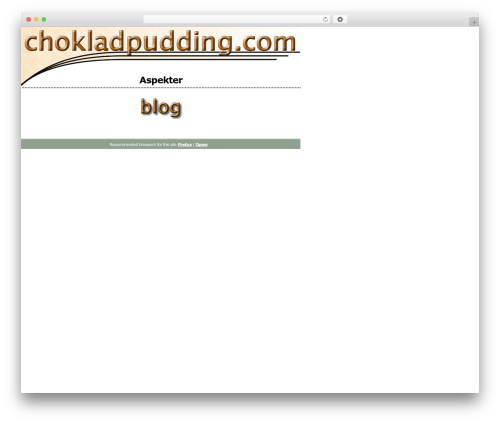 Chokladpudding.com WordPress theme - chokladpudding.com