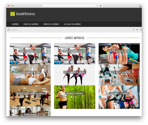 Kami gym WordPress theme - aerobic.guiafitness.com