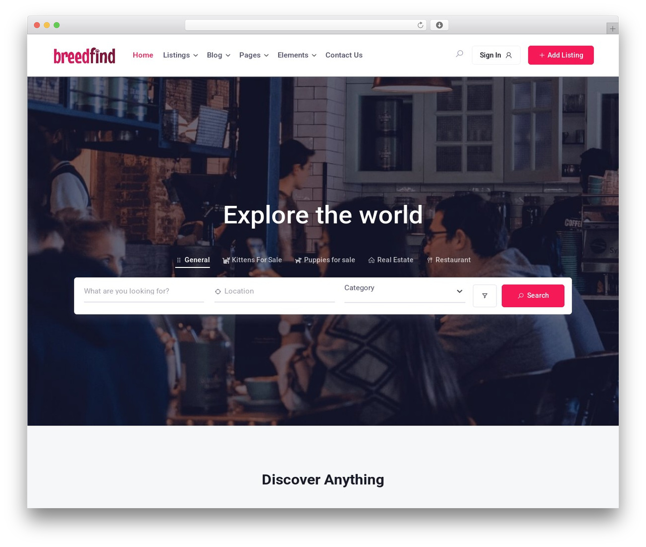 OneListing Pro best WooCommerce theme - breedfind.com
