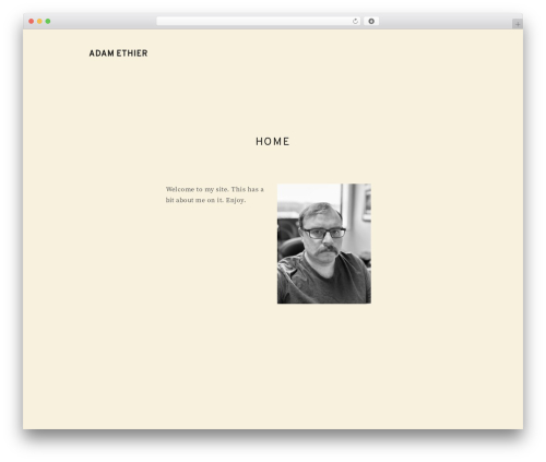 WordPress theme WP Indigo - adamethier.com