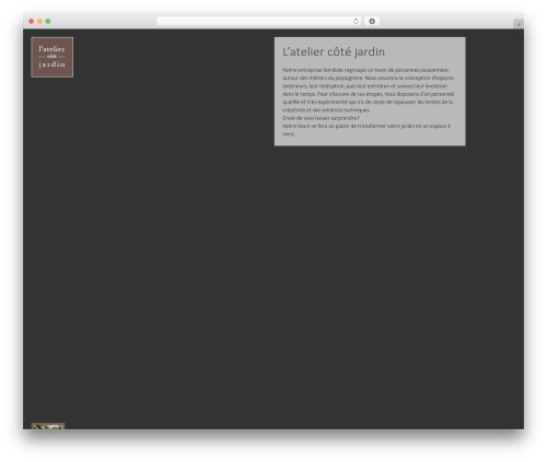 Bootstrap theme WordPress - ateliercotejardin.ch