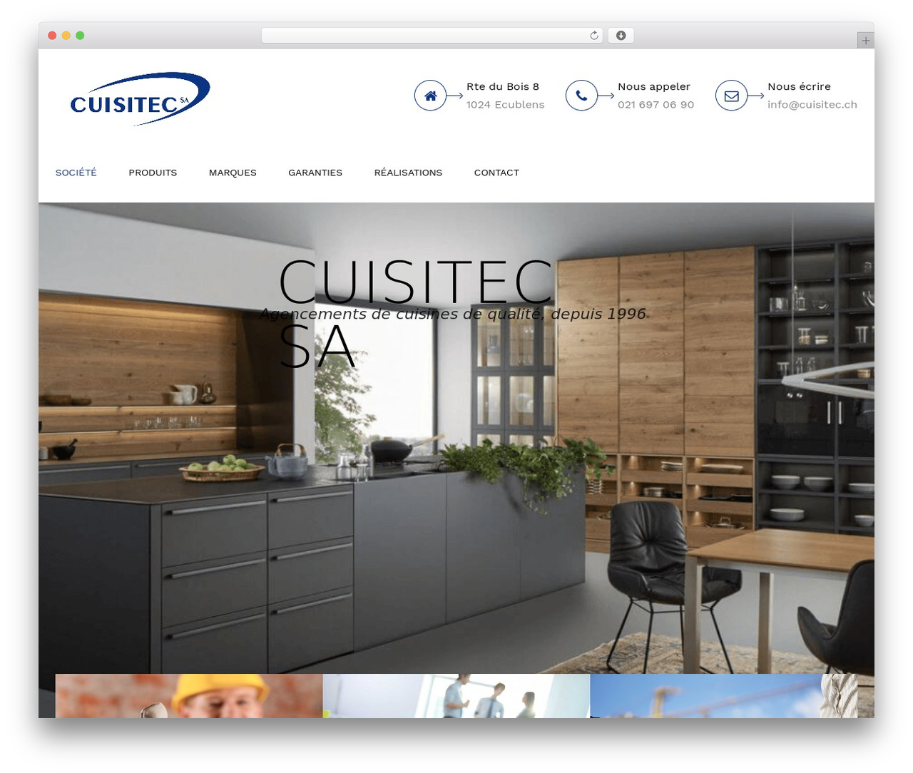 Constructo WordPress theme design - cuisitec.ch