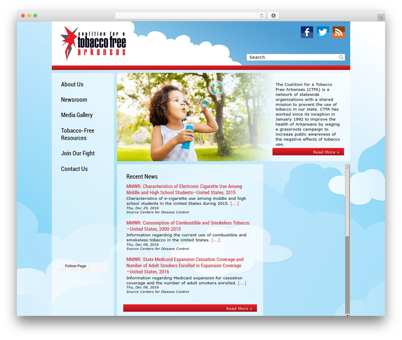 CTFA WP theme - arfreshair.com
