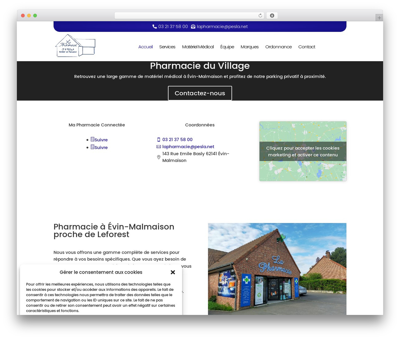 Divi theme WordPress - la-pharmacie-pesla.com