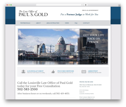 Politician WordPress theme - attorneypaulgold.com
