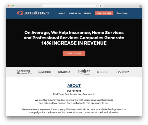 Salient WordPress theme - quotestorm.com