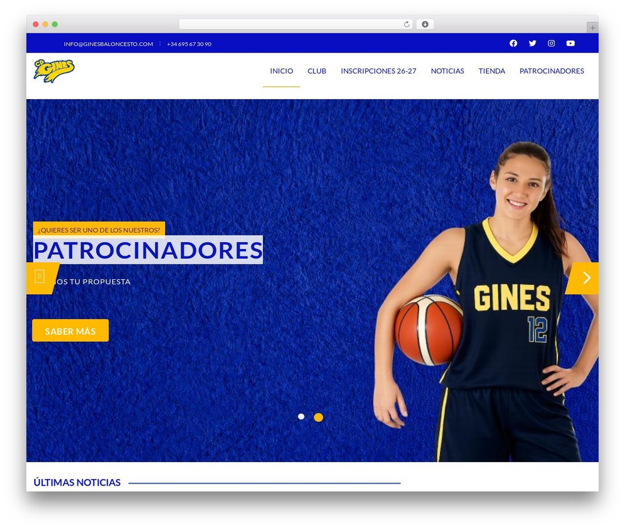 Splash WordPress theme - ginesbaloncesto.com