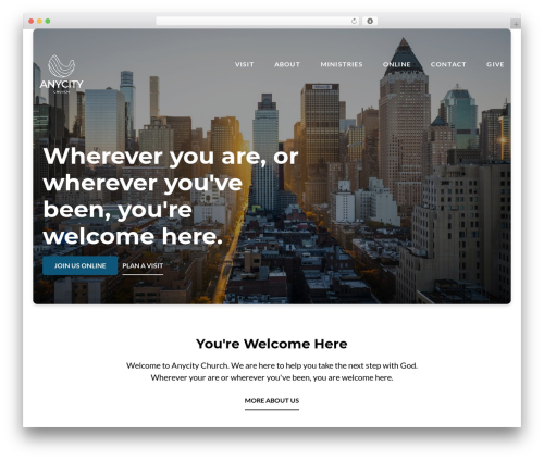 Theme WordPress Float - anycitychurch.com