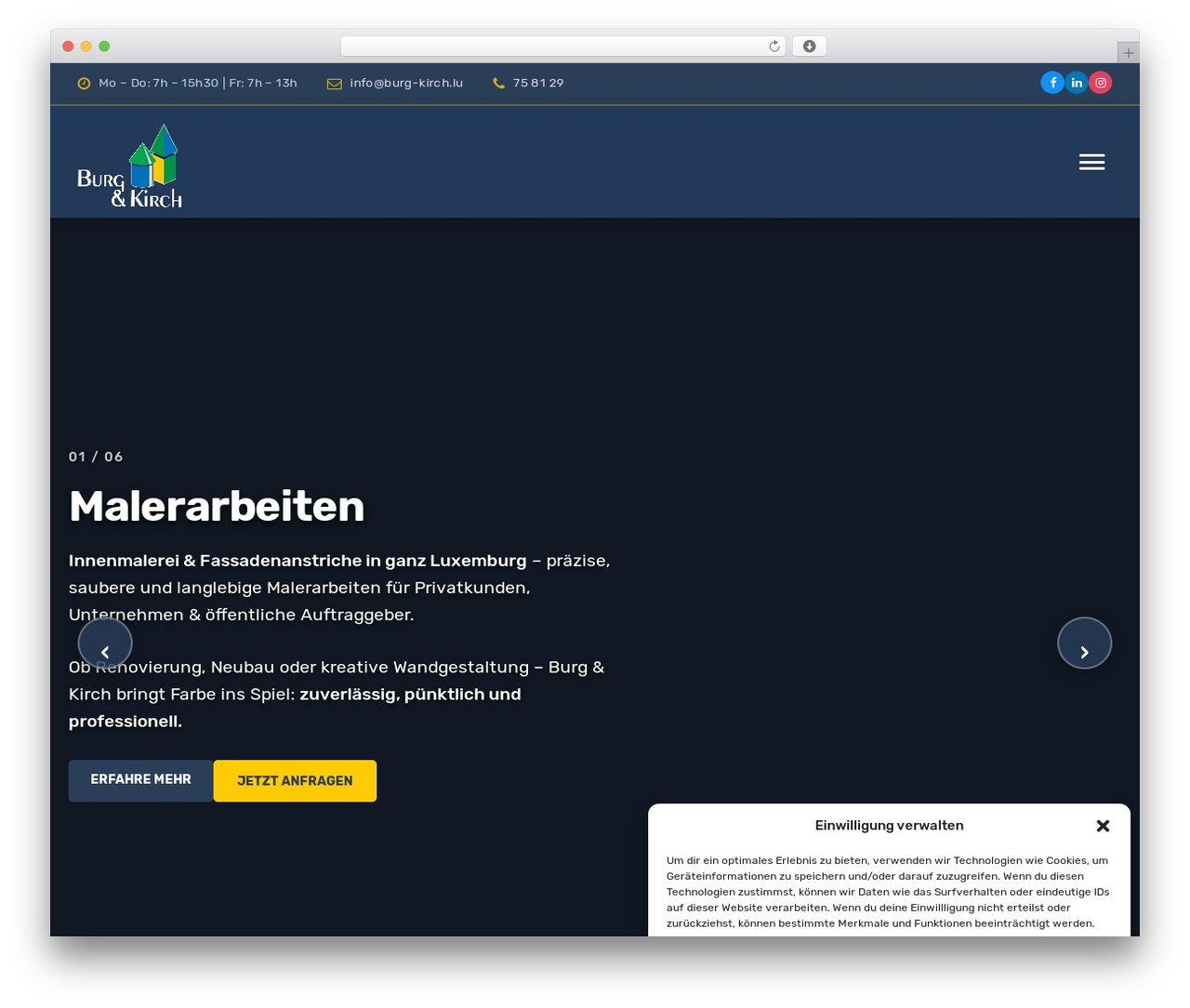 Theme WordPress Interico - burg-kirch.lu