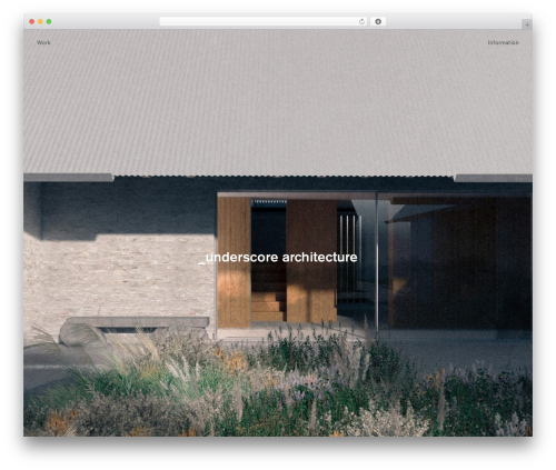 underscore architecture theme WordPress - underscorearchitecture.com