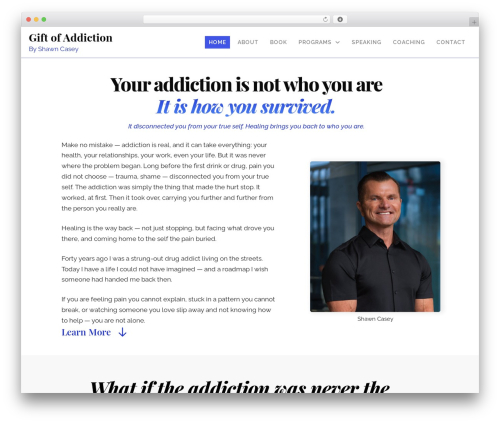 WordPress theme Beaver Builder Theme - giftofaddiction.com